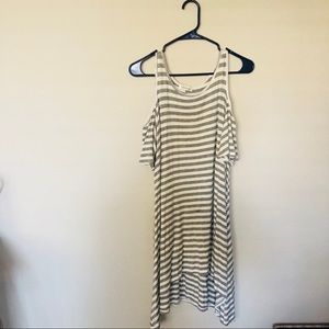 High low striped dress